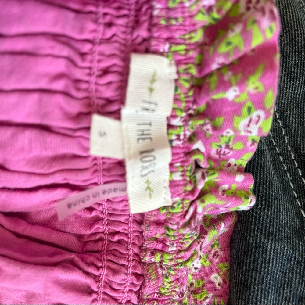 FREE THE ROSES All Over Smocked Ruffle Mini Dress  Size Small - Picture 6 of 7